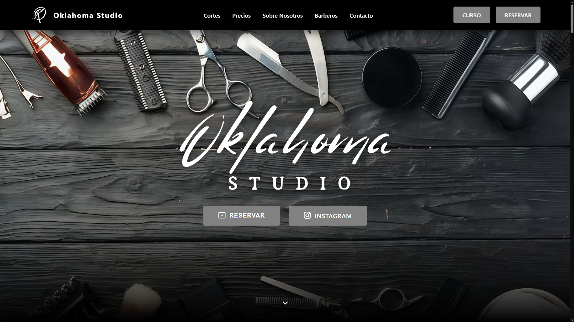 Oklahoma Studio - landing para barbería